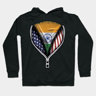 Indian Flag  India Flag American Flag Zip Down - Gift for Indian From India Hoodie